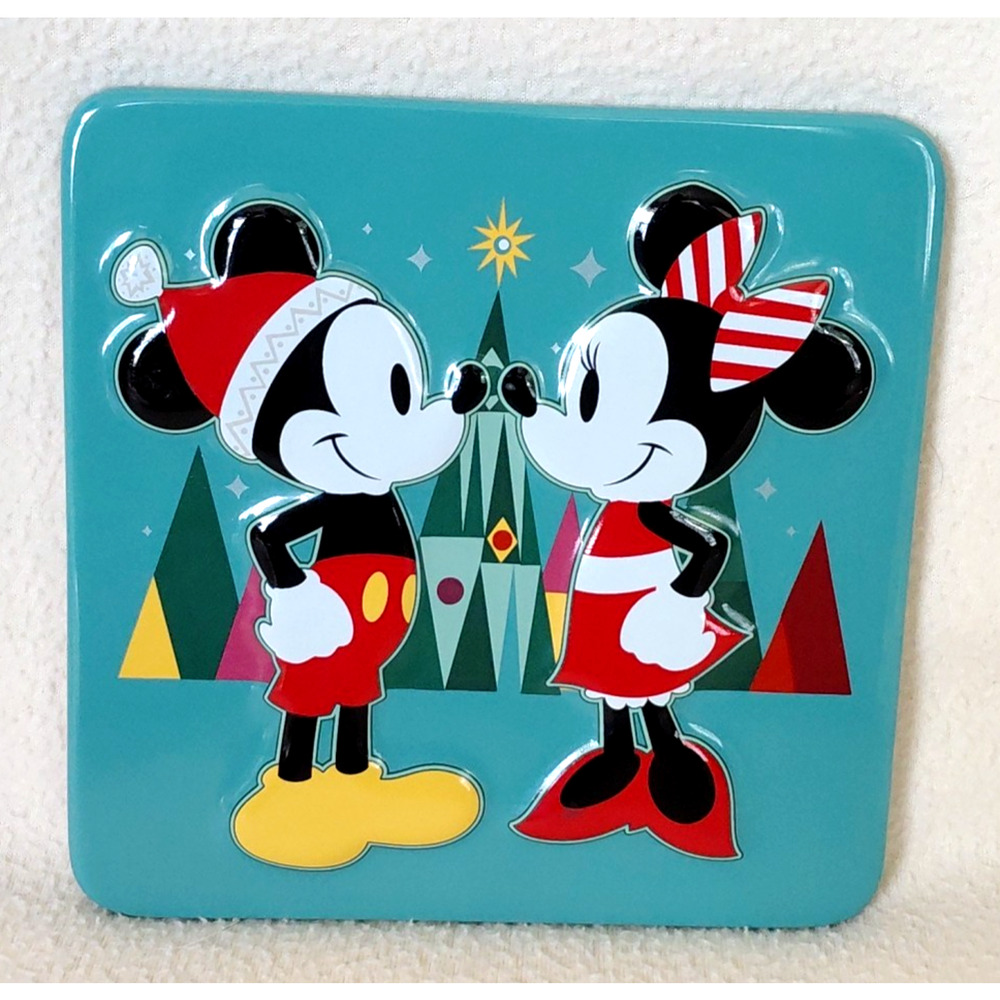 2018 Disney Parks Mickey Mouse & Minnie Holiday Cheer Christmas Ceramic Trivet